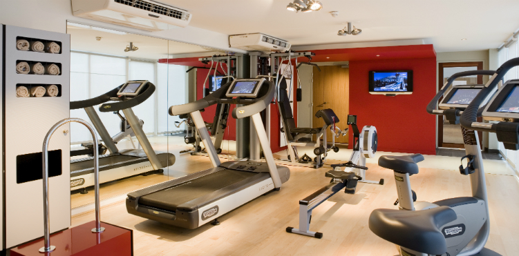 The Pullman hotel gym. There's a mirror so it's much smaller than it looks on the picture