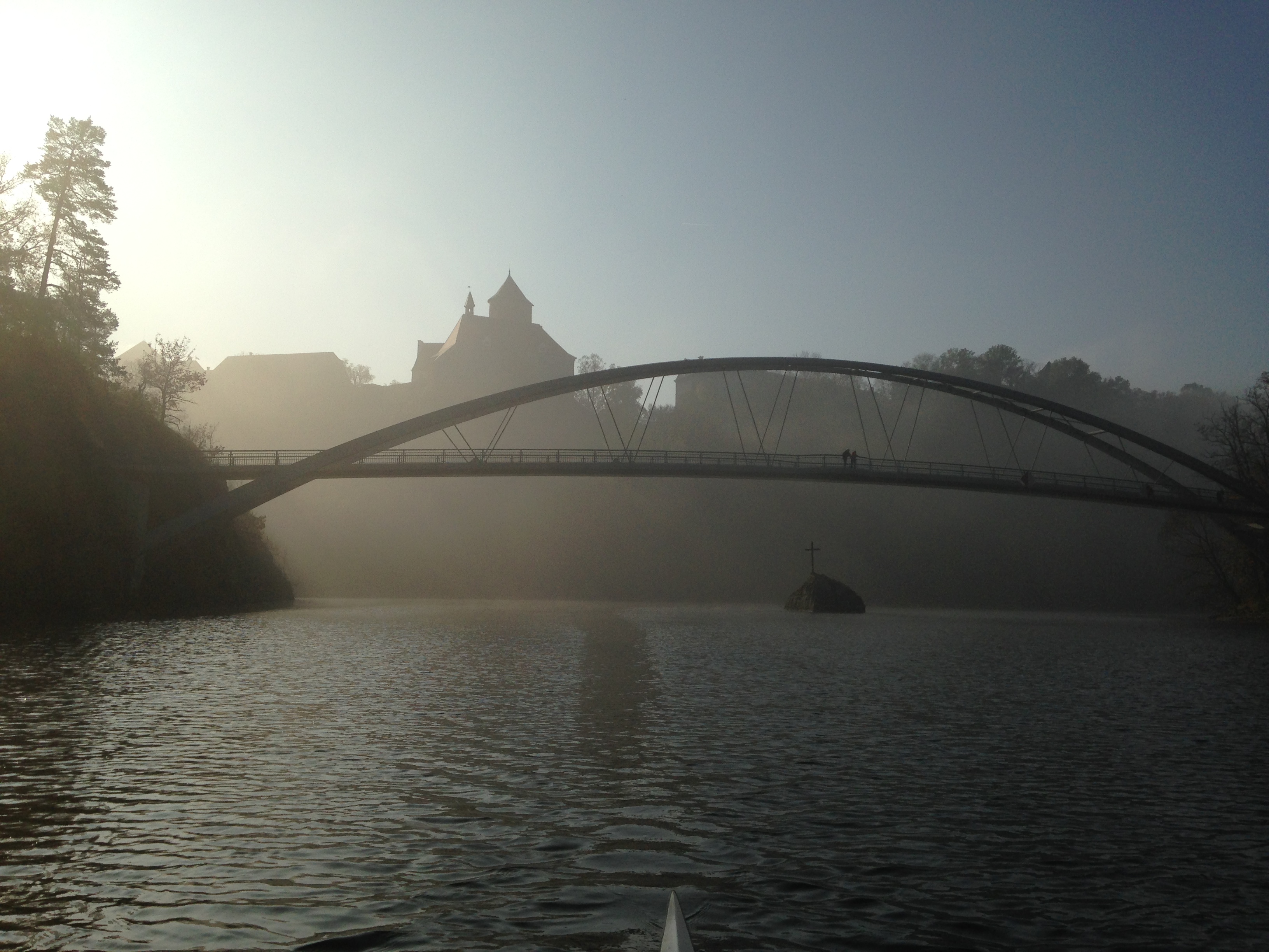 Veveří castle and footbridge